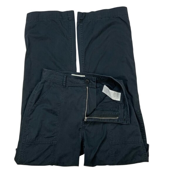 Abercrombie & Fitch Womens Cargo Pant 4 27 Black High Rise Straight Leg Academia - Picture 3 of 12